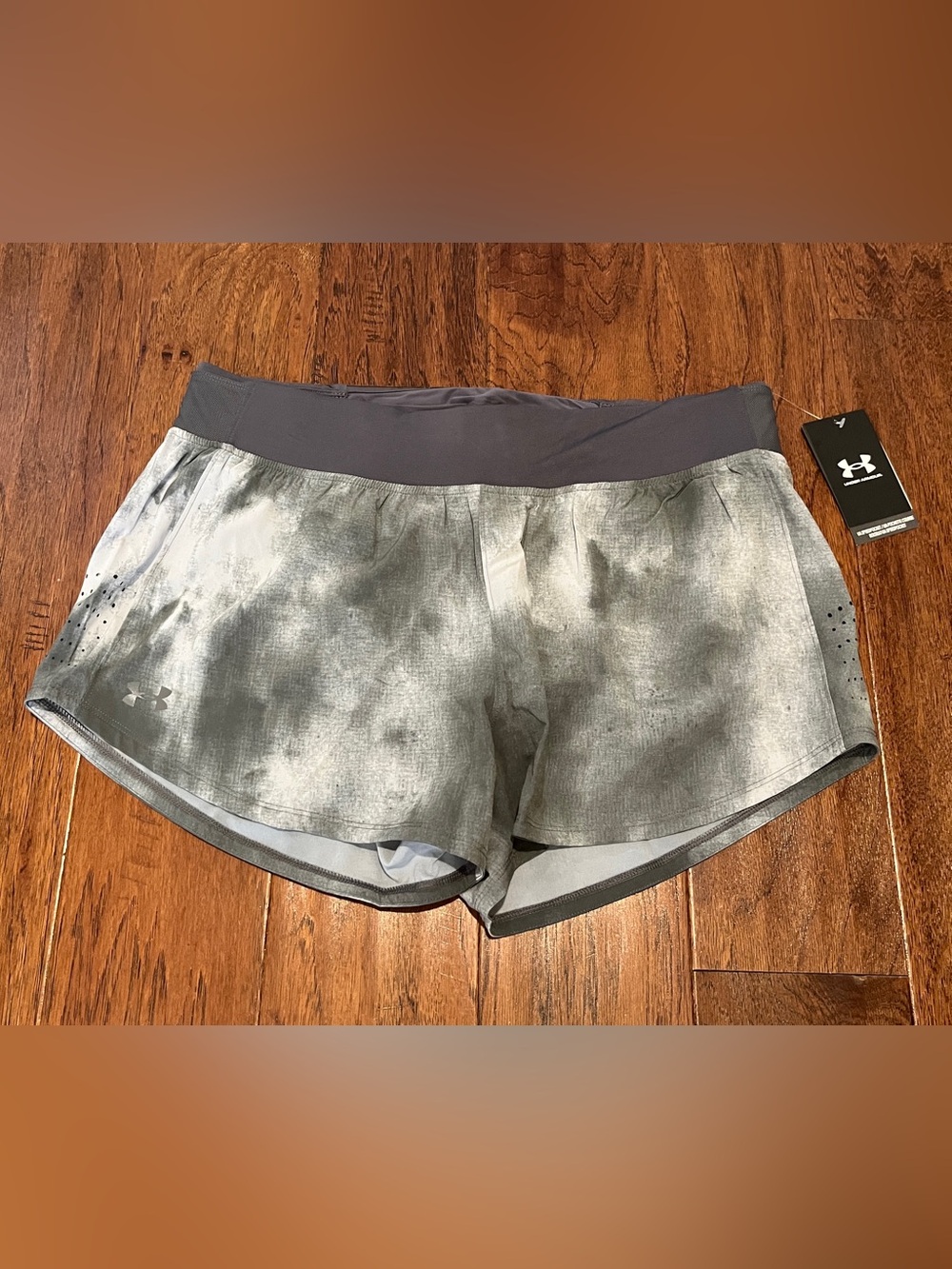Under Armour Women's Grey Tie-Dye Performance Shorts